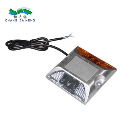 China Road Safety Road Aluminum Cable Stud 6 Led IP68 DC 24V/12V Pills Road Marker For Tunnel Safety for sale