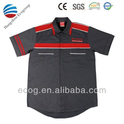 China Professional Mens Short Sleeve Shirt Work Uniform Anti Shrink for sale