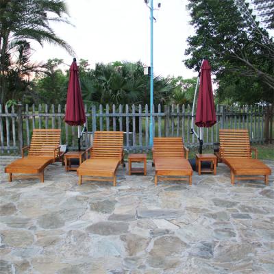 China Clean Waterproof Moisture-proof Weightless Beach Deck Wood Deck Chair for sale