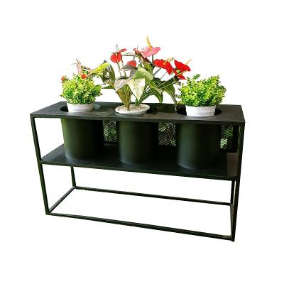 China Modern Custom Garden Metal Patio Planter Box Outdoor Flowers This Container Raised Planter Box for sale