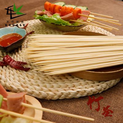 China Wholesale Natural Bamboo Easily Cleaned Skewers Disposable Sticks For BBQ Stick BBQ Bamboo Skewers for sale