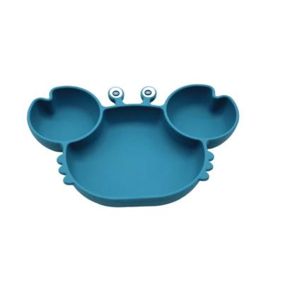 China Best Quality Soft Cheap Price Baby Feeding Plate Silicone Baby Feeding Dish for sale