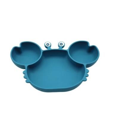 China Soft Baby Bowl Food Grade Dinnerware Sets Silicone Silicone Dish Baby Feeding Dinner Dish for sale