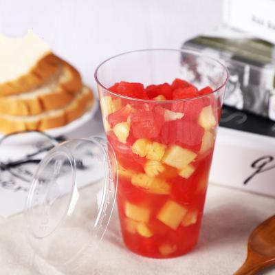 China Disposable Custom Printed Disposable Clear Transparent Plastic Tea Cup With Lids Bubble Tea Cup for sale