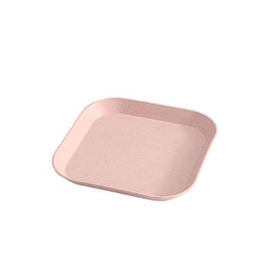 China 15cm Sustainable Wholesale Series / Square Shaped Plastic Dish Colorful Unbreakable Tableware Sets Dishes And Dishes For Party for sale