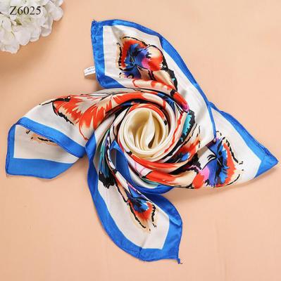 China ZIPEIWIN Digital Copy Hot Selling Decoration Silk Scarf OEM Satin Lady Gift Design Accessory Silk Custom Design Scarf for sale