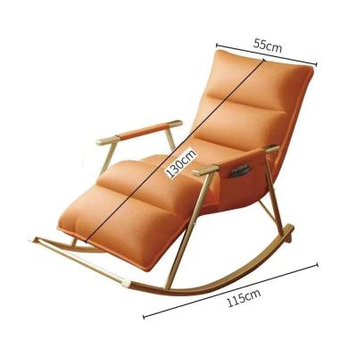 China Lychee Skin Light Luxury Rocking Chair Recliner Sofa for Modern Balcony Home Leisure for sale