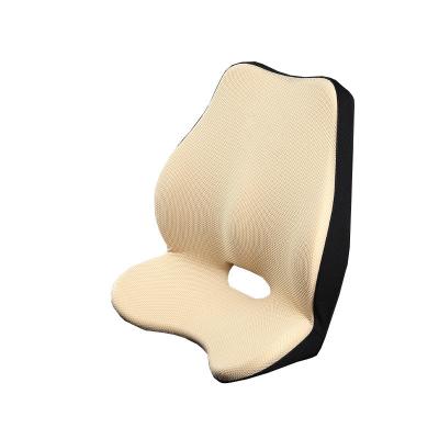 China Soft Square Memory Foam Travel Pillow Car Lumbar Waist Support Back Cushion 100% Polyester for sale