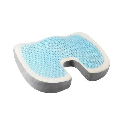 China Polyester Cover Material Memory Foam Gel Seat Cushion for Chair in Spa Yoga Hospital for sale