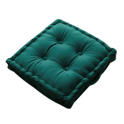 China Customized Farbe Dicke Samt Quadrat Fußbodenkissen mit Griff für Heimdekor Sofa zu verkaufen