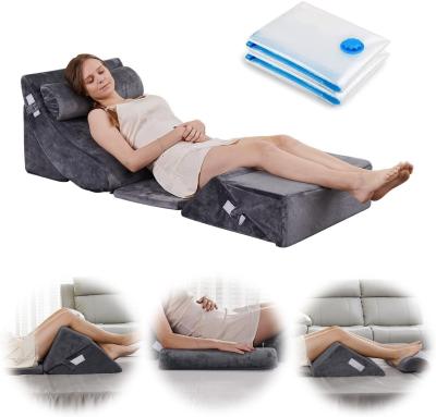 Chine 6PCS Lit orthopédique coussin de coin pour adultes 2-2,5 kg Support du corps 100% mousse de mémoire en polyester Velour BLA à vendre