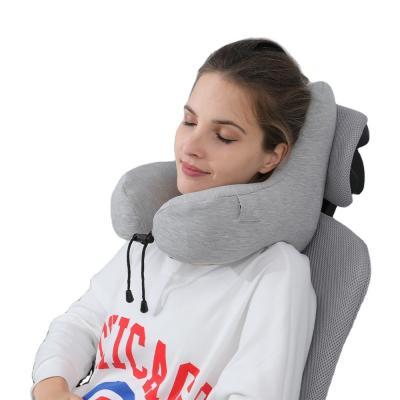 China Knitted Memory Foam U Shape Neck Pillow for Travelling Airplane/Train/Car/Office/Home for sale