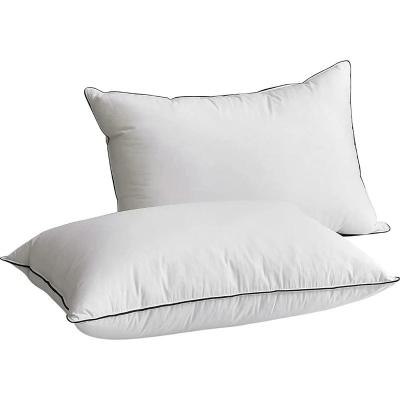 China Soft Square 100% Polyester Set of 2 Luxury Hungarian Goose Down Pillows for Sleeping for sale