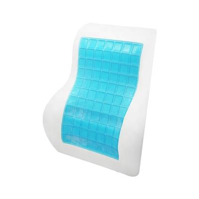 China Breathable Memory Foam Gel Cool Feeling Lumbar Support Cushion for Home and Car Chair for sale