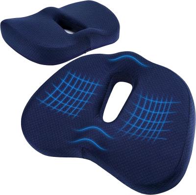 China Adjustable Non-Slip Coccyx Cushion Portable Memory Foam Seat Cushion for Office Chair for sale