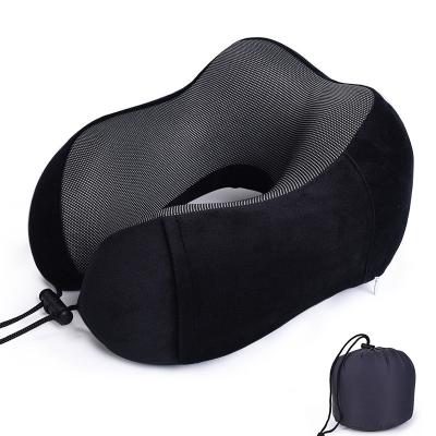 China Custom LOGO Sleeping Rest U Shape Neck Pillow for Airplane Travel Comfortable Support for sale