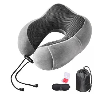 China Product Size 27*27*14cm Memory Foam Adjustable Cervical Neck Pillow for Airplane Nap for sale