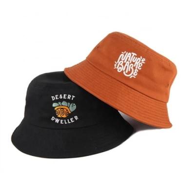 China Double Sided Image Design Funny Embroidered Bucket Caps Bucket Fisherman Hat With Custom Logo for sale