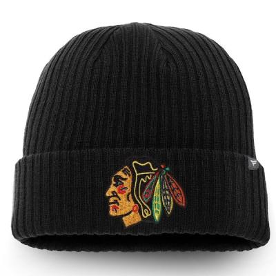 China Custom Knitted 100% JOINT Black Acrylic Embroidered Knit Winter Bamboo Beanie for sale