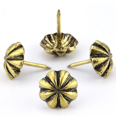 China Hot Sales New Design Flare Gold Black Pumpkin Sofa Nails For Furniture Accessories Decorative Strip for sale