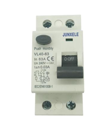 China VL40-63 TYPE AC 2P 32A 40A 50A 63A TYPE RCD RCCB Circuit Breaker 500A (ln=25A for sale