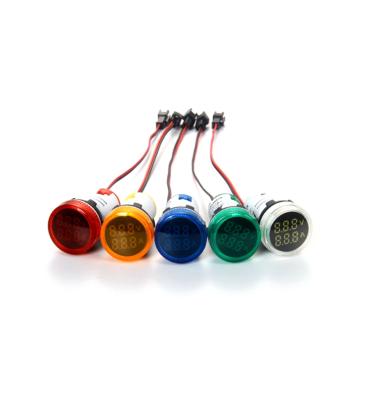 China Indicator Volt Amper AD101-22VAM 22mm Series Led Indicator V A Digital Display Amper Voltage Meter Indicator Pilot Lamp for sale