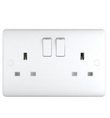 China 13A 2 Channel Flame Retardant And Waterproof Single Strip Studio UK Switched Socket for sale