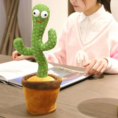 China 3pcs Hot Selling Double A Drum Singing Dancing Saxophone Cactus Toys Recording Toy Plush Electric Soft Dancing Cactus Stuffed Toy for sale