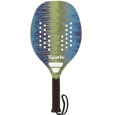 China Premium quality 3K 12K 18K entertainment and exercise beach tennis racket with 19.5mm thickness and small MOQ for sale