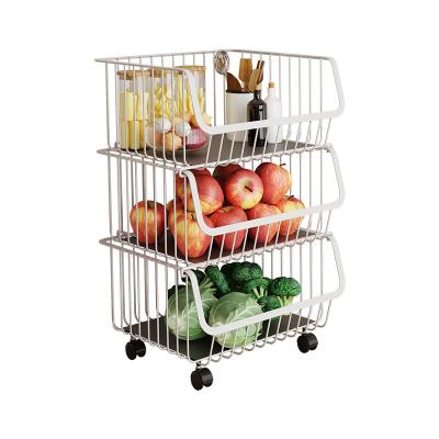 China Wire Mobile Sustainable Metal Storage Basket Floating Pharmacy Shelving For Supermarket And Shops Wire Shelving for sale