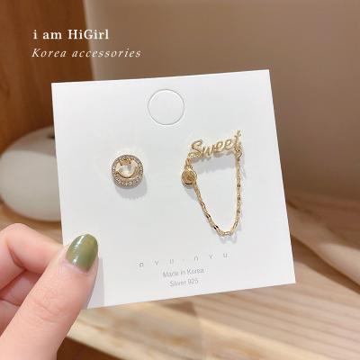 China Fashion TRENDY Smile Baoliang Letter Crystal 2020 New Arrivals Sweet Earrings for sale