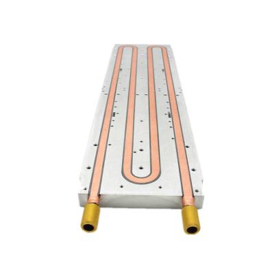 China Radiator ZEYUN Laser Device High Power Liquid Cooling Plate With Copper Pipe for sale