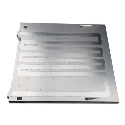 China 5 G /LED / Communication Equipment Telecommunication Equipment Anodized FSW 6061 CNC Water Cooling Aluminum Plate Silver for sale