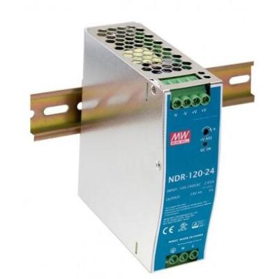 China NDR-120-24 MeanWell DIN Rail Supply 150W 24V 5A EN55022 Output Power Class B NDR-120-24 for sale