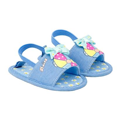 China Newborn Manufacturer Wholesale Custom BRAVE Summer Baby Shoes Round Bow Shoes Infant Toddler Slides Cartoon Baby Sandals for sale