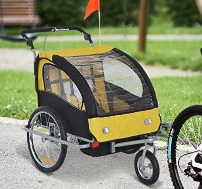 China Other Trailers Dog Bike Trailer 2-in-1 Pet Stroller Bicycle Cart Cargo Carrier Attachment For Travel for sale