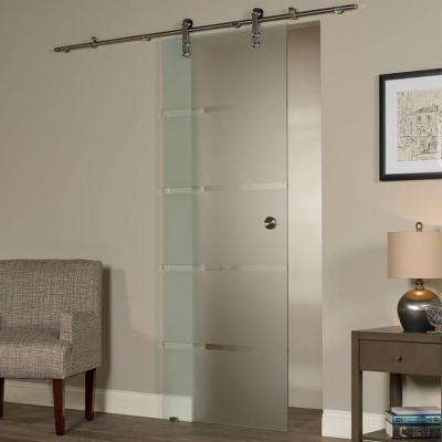 China Hotel Glijdende Tempered Glass Door Hanging Glass Barn Door Te koop