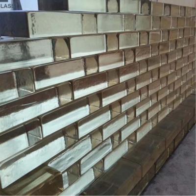 China SGCC Solid Glass Brick Block Gepolijste Rand Voor Muurdecoratie Te koop