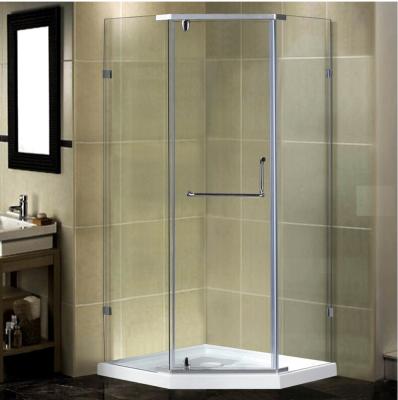 China Eingehängte Diamond Shaped Glass Shower Enclosure-Tür Frameless zu verkaufen