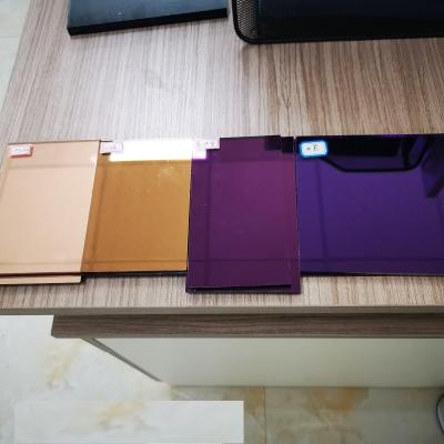 Cina Colore viola Champagne vetro temperato Specchio da bagno per decorazione in vendita