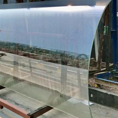 Chine Glaçage chaud de Bent Tempered Laminated Glass Double fer fait sur commande de grande construction de bas à vendre