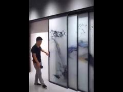 Screen Partition Tempered Art Glass Carving Laminated Wire Glass