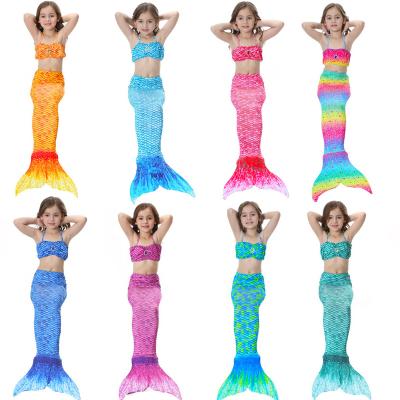 China Fashion Breathable High Quality Comfortable Rainbow Colorful Mermaid Tail Swimwear For Kids for sale