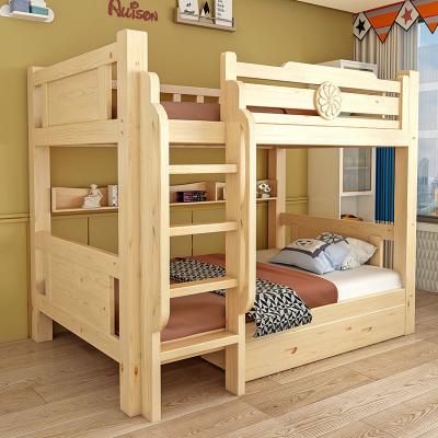 China Modern Bunk Bed Kids Furniture Wooden Kids Bunk Bed With Slide For Girls Lacquered Wooden Bed for sale