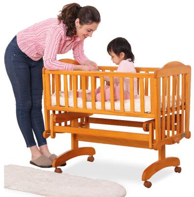 China Solid wood bedroom, multi-functional babies and modern baby crib newborn adjustable multi-functional children for sale