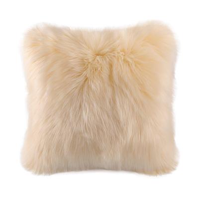 China Comfortable Warm Selling Removable And Washable Solid Color Warm Home Long Wool Faux Fur Cushion for sale