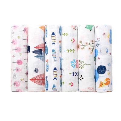 China Newborn Baby Anti-pilling Muslin Blanket Muslin Wrap Blankets 120x110cm for sale