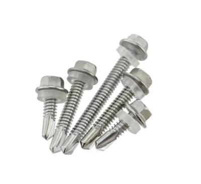 China Wholesale Stainless Steel Metal Tek Screws For Roof 5/16 M8 Galvanized Hex Head Self Drilling Covering Rubber Gasket Screws for sale