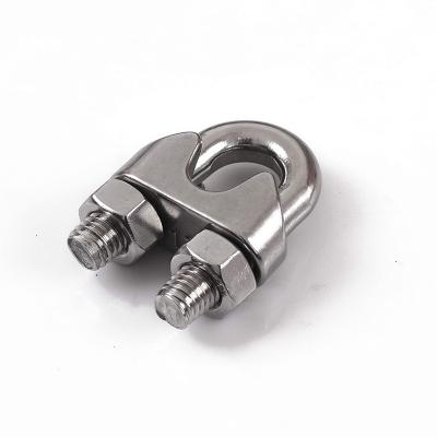 China Healthcare 1/2 Inch M12 Wire Rope Cable Clamp Hold Down 304 Stainless Steel U-Bolt Saddle Tether for sale