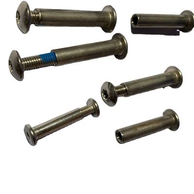 China Pan Top Quality Fastener SS304 A2 Stainless Steel Post Binding Barrel Nut Male And Female Screw for sale